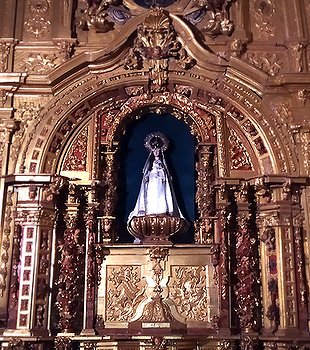 Detalle retablo de Nuestra Señora del Rosario. Iglesia de Santo Tomé (Soria)