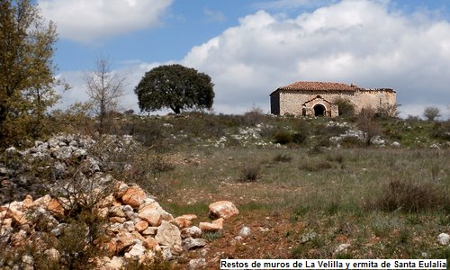Restos de muros de La Velilla y ermita de Santa Eulalia (Villabuena - Soria)